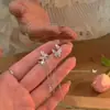 Pendientes Largos con Borlas Elegantes de Lujo Ligero de Nicho Super Hada para Mujer, Pendientes de Mariposa con Micro Circonita Super Brillante, Accesorios para Orejas