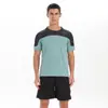 Comércio Exterior Transfronteiriço Secagem Rápida Manga Curta Masculino Sensação de Gelo Verão Atletismo Traje Esportivo Respirável Casual Treinamento Fitness Roupa Esportiva