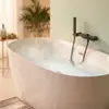 Bañera independiente de acrílico para un solo adulto, tamaño pequeño para el hogar, integrada sin costuras, de alta gama para hotel