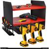 Rack de armazenamento de ferramentas elétricas, rack de armazenamento de ferramentas de garagem, rack de ferramentas de metal montado na parede, rack de armazenamento prático, seis furos
