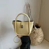 Bolso Cubo para Mujer con Acabado de Alta Gama, Bolso de Mano Transfronterizo de Moda con Patrón de Lichi, Nuevo Bolso Cruzado Estilo Cesta Elegante 2026