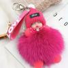 Nuevo Estilo Llavero de Piel de Zorro Real Colgante para Bolso Muñeco de Peluche para Coche Regalo Lindo Juguete de Bola de Pelo Muñeco Decoración