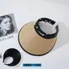 Sombrero de paja con parte superior vacía y anti-UV para mujer, para verano, ciclismo al aire libre, color negro, protector solar, sombrero sin sol de Corea del Sur.