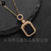 Diseño Nicho Cadena Fría para Clavícula de Alta Gama Lujo Ligero Elegante Cristal Zafiro Azul Moda Celebridad Cibernética Collar con Colgante de Zircón