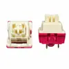Em estoque atacado transfronteiriço eixo de damasco vermelho linear de cinco pinos personalizado switches de teclado mecânico hot-swappable com som de mahjong HIFI