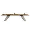 Mesa de conferencias de lujo ligera y larga para sala de conferencias, moderna y sencilla, con combinación de escritorio y silla para negociación y recepción.