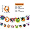Decoración de Halloween Banderines de Papel Banderas Accesorios Suministros para Fiesta de Halloween Calabaza de Dibujos Animados Banderas Triangulares Banderas Colgantes