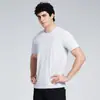 Comercio Exterior Transfronterizo Corte Láser para Hombre Casual Deportivo Manga Corta Verano Fitness Secado Rápido Transpirable Elástico Cuello Redondo Ropa para Correr