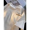 Camiseta Casual Retro Estilo Americano Manga Curta Masculina Verão 2024 Nova Moda Tendência High Street Marca Versátil Top de Nicho