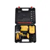Taladro de Impacto Inalámbrico de Litio con Juego de 24 Accesorios, Taladro Recargable de Doble Batería, Taladro Eléctrico de Mano de Alto Par de Torsión de Grado Industrial