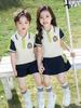 Traje de Uniforme Escolar de Manga Corta, Estilo Verano Ropa Deportiva Verde, Uniforme de Jardín de Infancia, Uniforme de Clase para Estudiantes de Primaria, Uniforme de Clase de Graduación