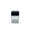 Atacado transfronteiriço mais vendido, potes quadrados de vidro com múltiplas especificações e tampas à prova de crianças, garrafas de vidro, potes para armazenamento de café e cânhamo
