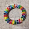 Lazo para el cabello con cordón de teléfono nuevo estilo coreano, pulsera metálica colorida, accesorio para la cabeza, diseño anudado versátil estilo Ins