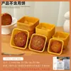 Atacado de Bandejas Prontas para Bolo da Lua, Bolo de Feijão Mungo Espesso, Bolo de Pele de Gelo com Gema de Ovo, Bandeja Base para Snow Meiniang, Caixa Transparente Dourada Blister