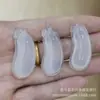 Novo Pingente de Fivela da Paz Tipo Gelo Calcedônia Branca Ágata Natural Jade Cavalo Pingente Venda por Atacado Transmissão ao Vivo Item Mais Vendido
