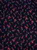Tela de gasa con estampado de cuadros arrugados, vestido camisero floral texturizado primavera-verano, tela de poliéster para ropa y accesorios de mujer