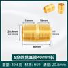Adaptador alargado directo de doble cable exterior de cobre, nuevo, para tubería de agua de grifo, 4 puntos, 6 puntos, cable corto DN15 a cable de 4 puntos