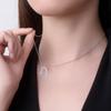 Colgante de Corazón de Moissanita de 1 Quilate para Mujer, Collar Clásico Versátil de Moda en Plata S925 con Forma de Corazón, Exclusivamente para Mercados Transfronterizos Europeos y Americanos