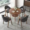 Juego de mesa y sillas de recepción y negociación de estilo minimalista nórdico para tiendas de té de leche y cafeterías, apartamentos y bed & breakfasts, mesa de comedor, mesa redonda pequeña para balcón