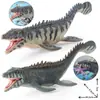 Biologia Antiga Transfronteiriça Grande Canglong Dinossauro de Simulação Animal Marinho Pré-histórico Coleção de Modelos Ornamento de Mesa Feito à Mão