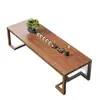 Conjunto de mesa de chá e bandeja de chá em madeira maciça, uma combinação completa de mesa de chá e cadeiras, novo modelo 2026, de alta qualidade para uso doméstico, mesa de chá de tamanho grande, estilo de luxo leve, feito de madeira natural