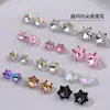 Rinestones de Copo de Nieve con Base Puntiaguda para Uñas, Súper Brillantes Blancos Transparentes y de Colores, Varios Tamaños, Decoraciones de Cristal para Uñas de Forma Irregular al por Mayor