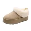 Botas de nieve para mujer 2026 nuevas de invierno, casuales, versátiles, cálidas, con forro polar, suela gruesa, con forro de felpa