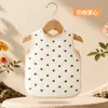 Bata impermeable para bebé, Babero de alimentación para lactantes, Babero infantil de gasa con dibujos animados, Bata de verano fina sin mangas al por mayor
