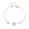 Pulseira de Prata S925 Cintura Fina para Mulheres Joias de Alto Padrão para Presentear Namorada Presente de Feriado Joias de Personalidade Atacado