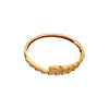 Pulsera de Hebilla Trapezoidal Entrelazada Electrochapada en Oro Real, Moda, Simple, Estilo Minimalista, Diseño Único, Joyería Versátil