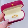 2. Anillo de Latón Chapado en Oro con un Ambiente Vintage de Lujo Ligero, Joyería de Diseño Popular, Anillo de Moda para Mujer