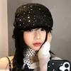 Boné Frontal com Estampa de Estrela Personalizada Estilo Japonês para Mulheres, Chapéu Boina de Jornaleiro Pintor Fashion Retrô Diário, Boina de Alta Qualidade