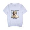 Comércio exterior verão manga curta pedra era periférica código europeu transfronteiriço venda quente estampado pullover masculino e feminino manga curta t-shirt