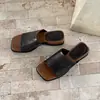 Sandalias de tacón alto estilo europeo sin tiras para mujer, nuevo modelo de verano 2025, piel genuina, sandalias de tacón grueso de moda de alta gama