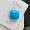 Funda Protectora con Patrón de Concha Imd Azul-Morado Adecuada para AirPods Pro3, Funda para Auriculares Anti-Caídas y Resistente al Desgaste para Auriculares Apple de 4ª Generación