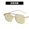 Gafas de Sol Kedun de Doble Puente para Mujer, Gafas de Sol con Protección UV, Moda Trendy 2022 para Rostro Redondo, Gafas de Sol de Celebridad de Internet, Cóncavas