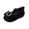 Zapatos de Cuero Suave Estilo Retro Francés 2026 Primavera y Otoño Nuevos Zapatos de Princesa de Terciopelo con Lazo Estilo Coreano para Niñas