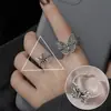 Anel Mahjong de Prata Tailandesa Estilo Étnico para Mulheres, Anel Aberto de Transferência de Cabelo Moda Retrô, Tendência de Anel Elegante para Dedo Indicador Hip-Hop