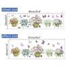 Nuevas pegatinas de pared decorativas románticas con diseño de mariposas y flores en maceta para dormitorio, sala de estar, diseño de habitación, pegatinas de pared de PVC extraíbles