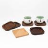 Madera de Nogal Negro Aislamiento Térmico Mantel Individual Creativo para el Hogar Madera Mantel de Comedor Soporte de Tronco para Té Soporte de Madera para Taza de Té