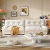 Sofá Nube Simple Moderno Estilo Crema Hogar Sala de Estar Apartamento Grande y Pequeño Alquiler Sofá de Tela Sofá Perezoso