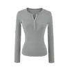 Playera de Moda de Bolsillo de Felpa de Manga Larga 2026 Nueva Ajuste Slim Entallada Cintura Adelgazante Versátil Camiseta Base Top para Mujer
