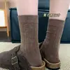Calcetines Florales Personalizados para Mujer, Calcetines de Media Pantorrilla, Calcetines Holgados de Puño Ajustado de Moda, Calcetines Largos Estilo Coreano para Primavera y Otoño