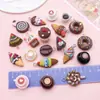 Colgante de Resina Color Chocolate Donut Helado Pastel Café Pulsera DIY Llavero Accesorios