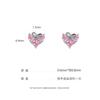 Acero de Titanio 316L Chapado en Cobre Dorado Microincrustación Clavo de Oreja Pin Diseño de Lazo de Amor de la Emperatriz Viuda Joyería Clavo de Oreja Hueso de Oreja