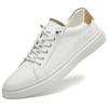 2025 zapatos de tabla de talla grande transfronterizos moda alta calidad piel de vaca cómodos transpirables juventud zapatos pequeños blancos negocios zapatos pequeños negros