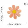Nuevo Parche de Tela Bordado de Margarita Fresca Parche Bordado por Computadora Accesorios de Flores Grandes y Pequeños Accesorios para Ropa Pegamento Termofusible
