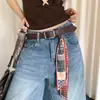 Cinto de Camurça Marrom Estilo Étnico Retrô para Mulheres com Toque de Luxo, Cinto com Fivela de Metal para Combinar com Jeans, Acessório Decorativo