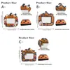 Marco de fotos de madera temático de fantasmas y calabazas retro de Halloween con un ambiente festivo para decoración del hogar