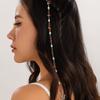 Cadena larga de grava con piedras naturales, estilo festivo transfronterizo europeo y americano, trenzas para el cabello, joyería para el cabello trenzado sucio, tocado con mariposa y estrella para mujer